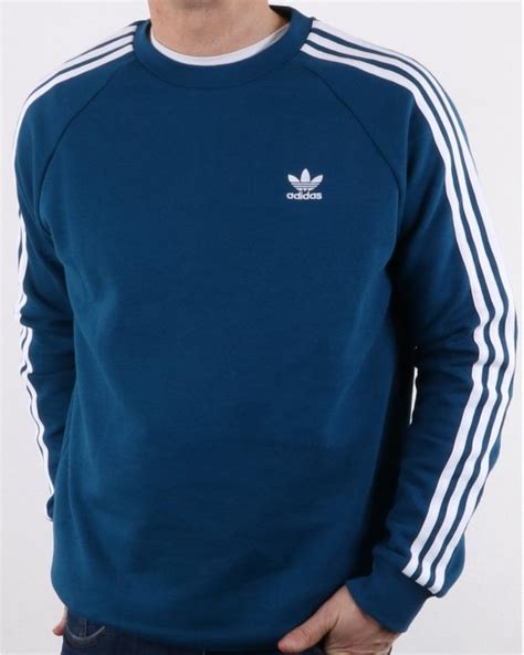 adidas originals men's 3-stripes crew blue